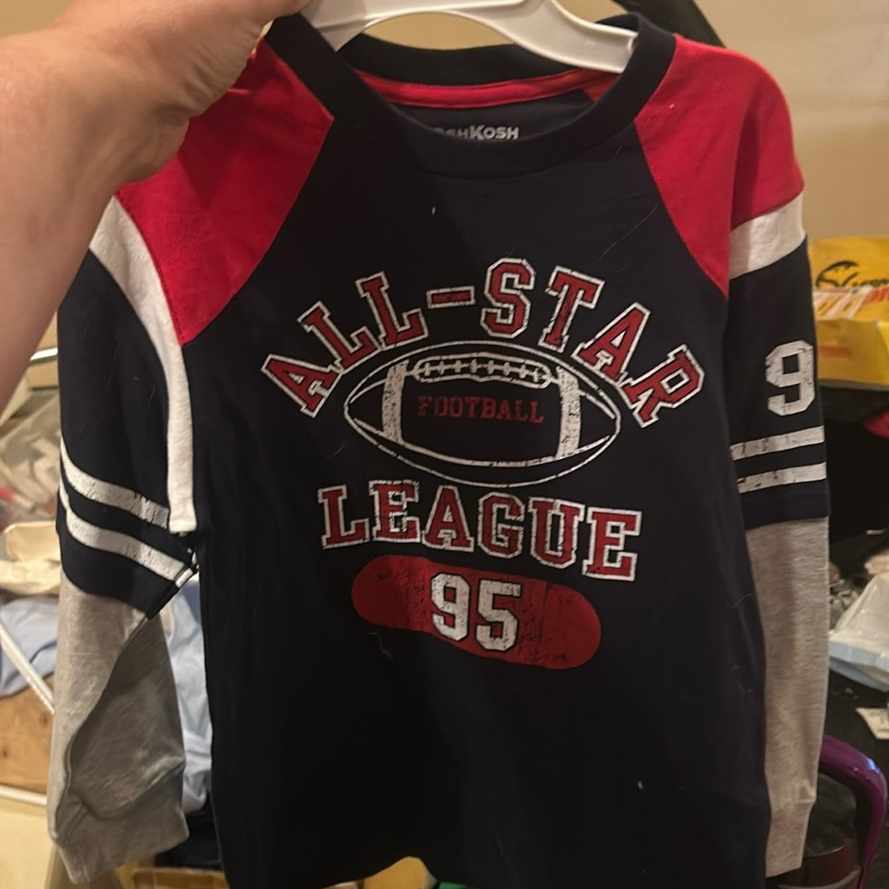 NWT Sz 7x osh kosh shirt football